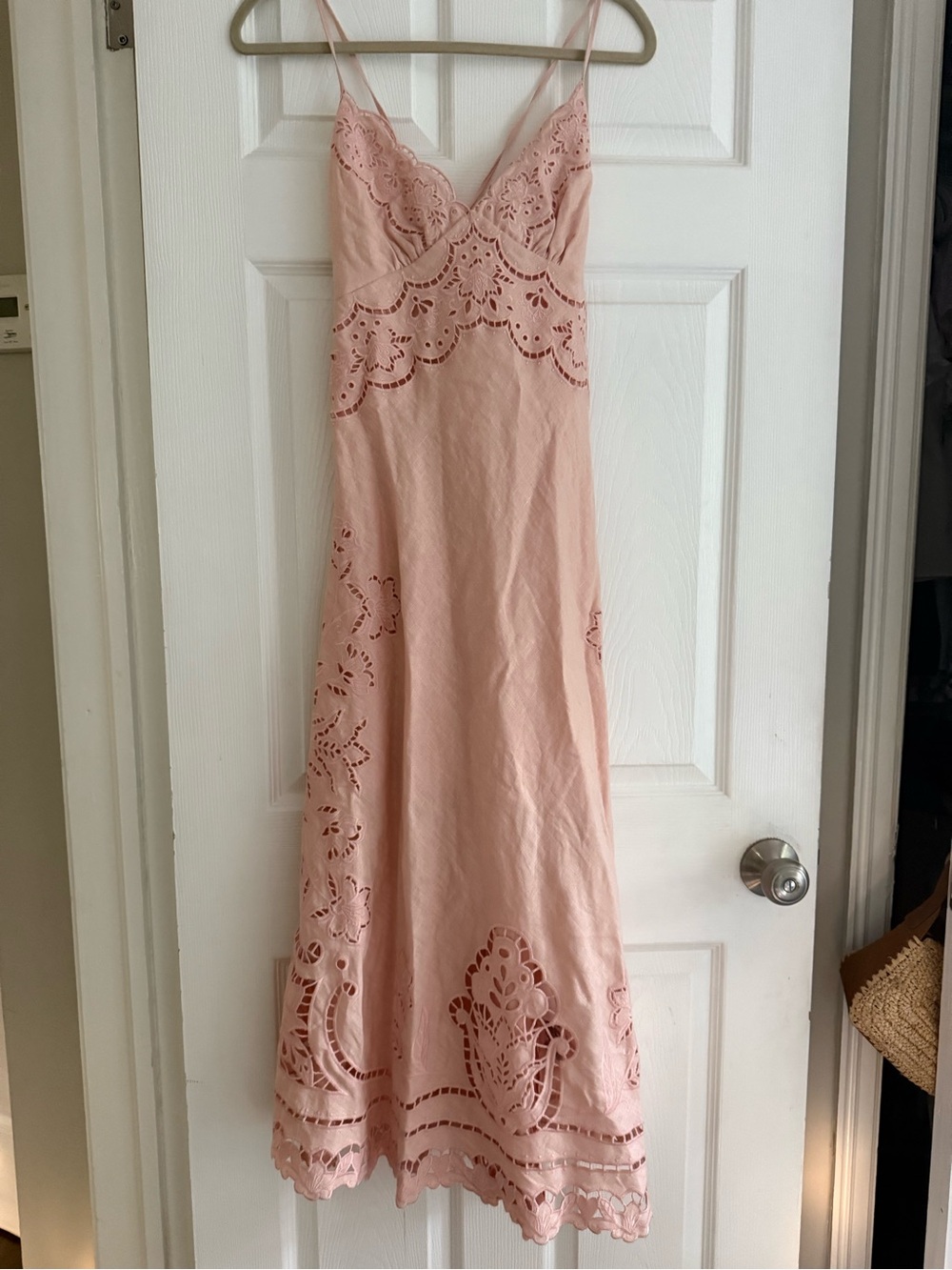 Floral Embroidery Linen Slipdress - Picture 2 of 3